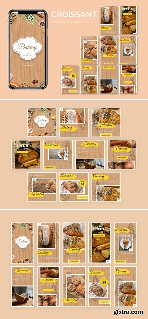 Croissant - Instagram Template Pack