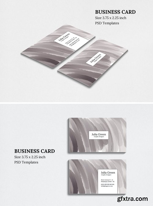 Abstract Crayon Business Card