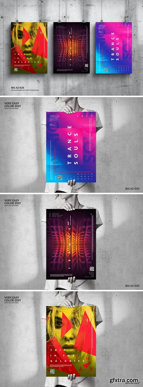 Music Event Big Poster Design Set