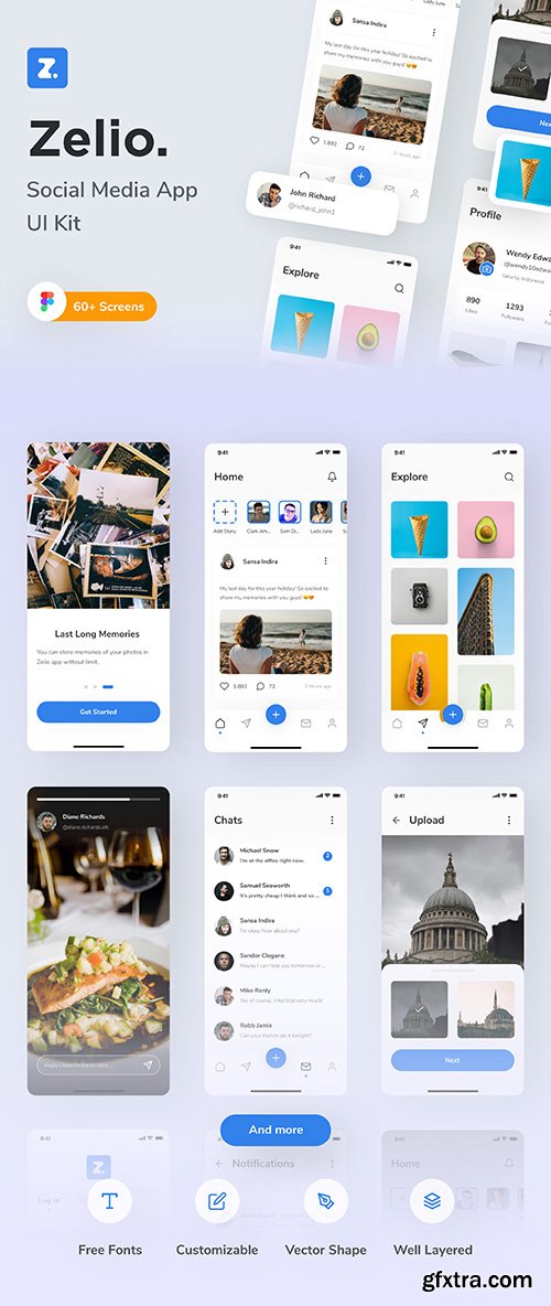 Zelio - Social Media App UI Kit