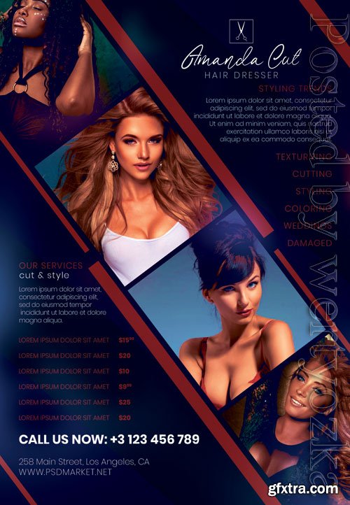 Hair dresser - Premium flyer psd template