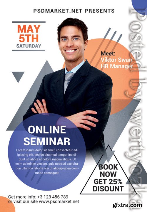 Online seminar - Premium flyer psd template