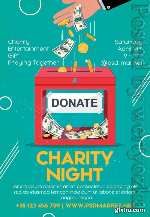 Charity night - Premium flyer psd template