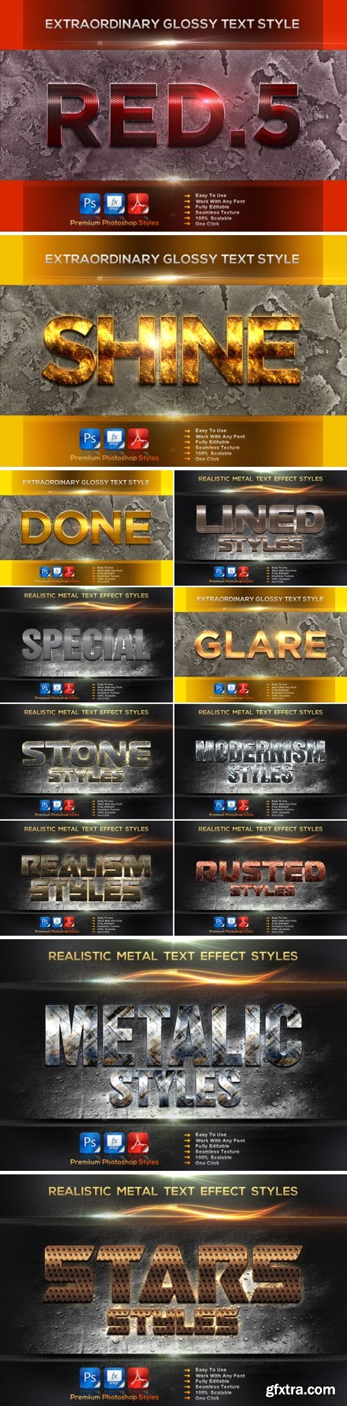 Realistic Metal Styles Bundle