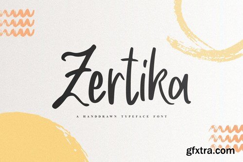 Zertika - A Handdrawn Typeface Font