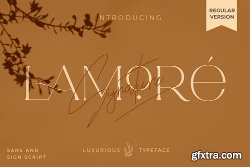 The Lamore Sans & Script Typeface- Regular Version