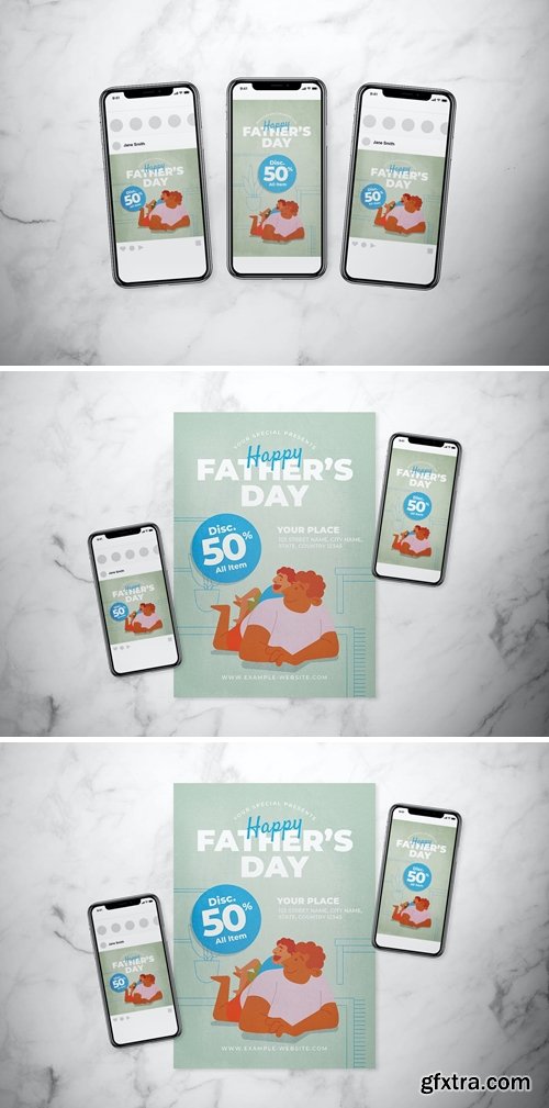 Father\'s Day Flyer Set