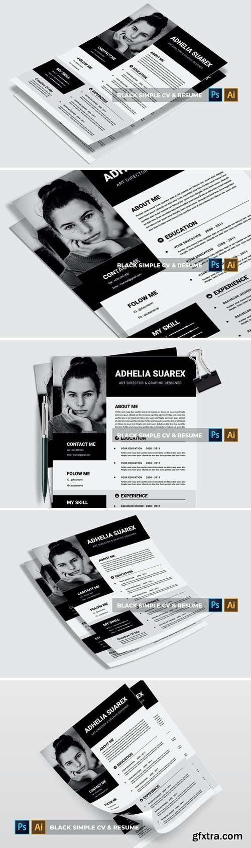 Black Simple | CV & Resume