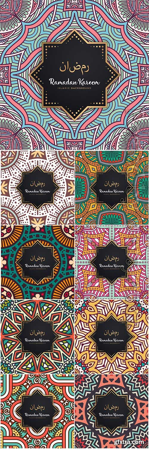 Beautiful ramadan kareem seamless pattern vector mandala # 5