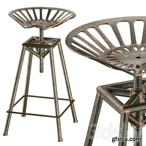 Charlie Industrial Metal Design stool