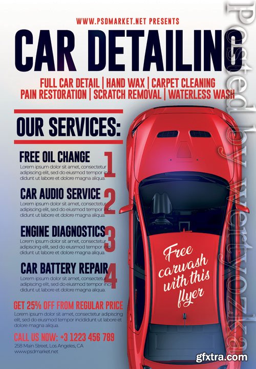 Car detailing - Premium flyer psd template