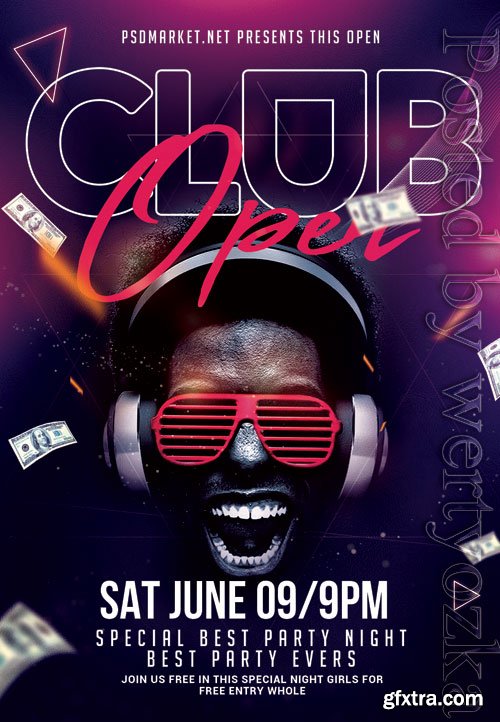 Club open - Premium flyer psd template