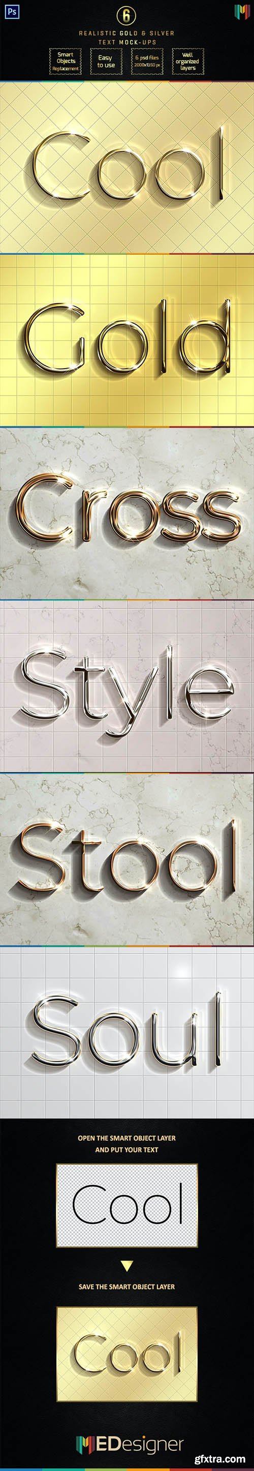 GraphicRiver - Realistic Golden & Silver Text Mock-ups Vol.3 26479309