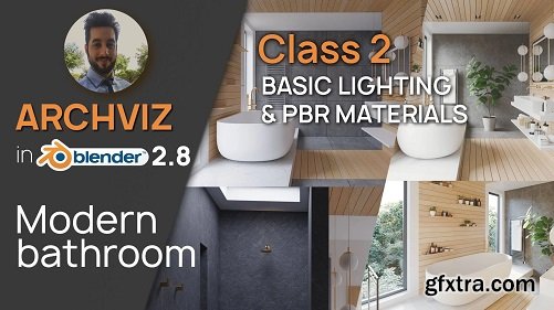 Archviz in Blender 2.8 | Modern Bathroom | Class 2: Materials & Basic lighting