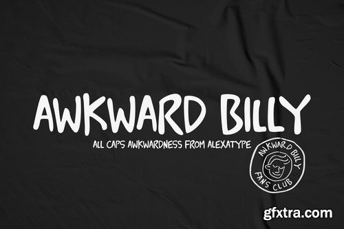 Awkward Billy - All caps font