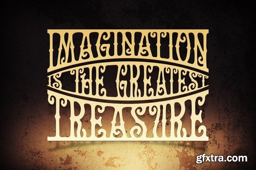 CM - Golden Treasure font & template 4378812