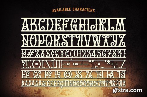 CM - Golden Treasure font & template 4378812