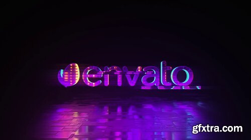 Videohive - Cyber Glitch - Neon Logo Reveal - 23839826