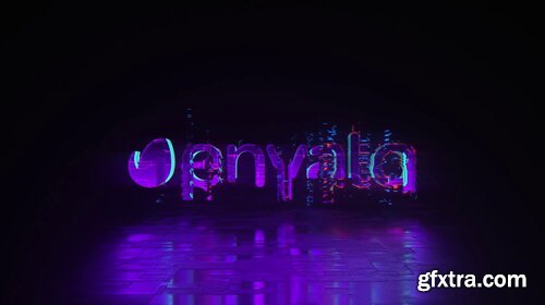 Videohive - Cyber Glitch - Neon Logo Reveal - 23839826