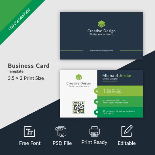 Creative Business Card Template Premium PSD