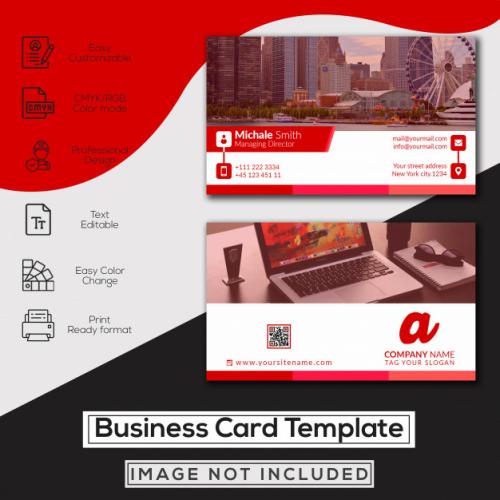 Creative Red Business Card Premium PSD