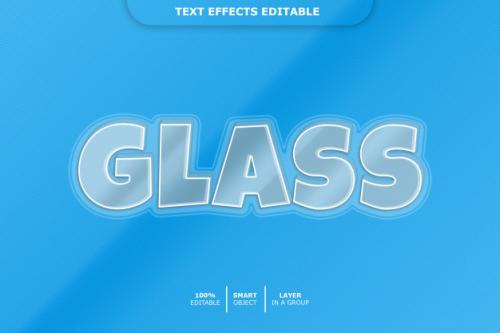Glass Text Style Effect Premium PSD