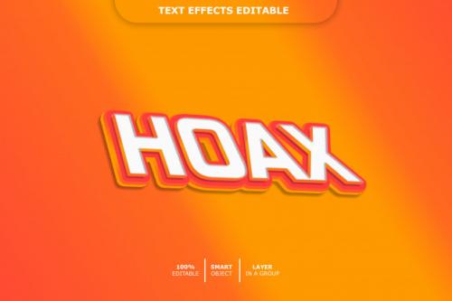 Hoax 3d Text Style Effect Premium PSD