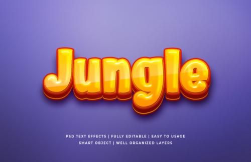 Jungle Text Effect Premium PSD