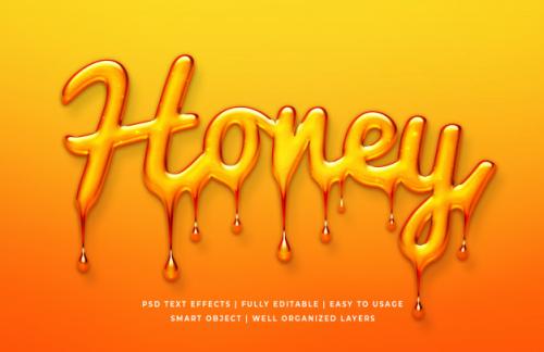 Honey Text Effect Premium PSD