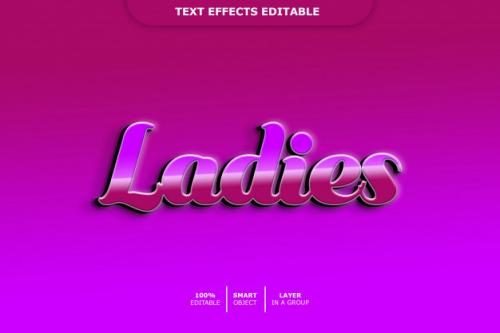 Ladies Editable Text Effect Premium PSD