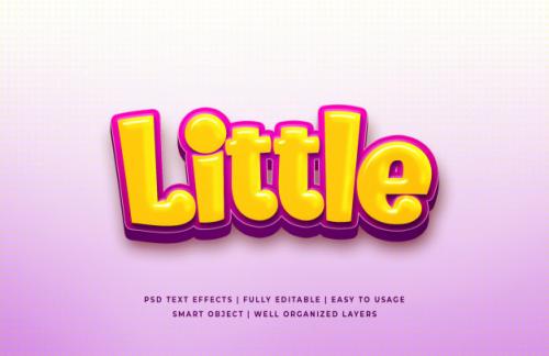 Little Text Effect Premium PSD