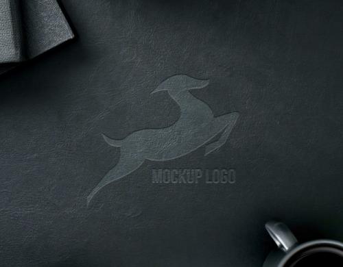 Logo Mockup - Embossed Style Premium PSD