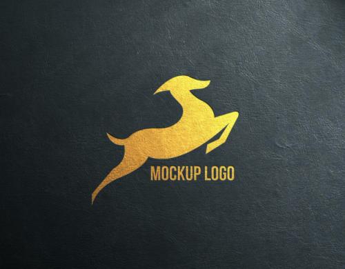 Logo Mockup Luxury Gold Premium PSD