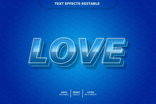 Love 3d Text Effect Premium PSD