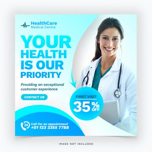 Medical Healthcare Banner Template Premium PSD