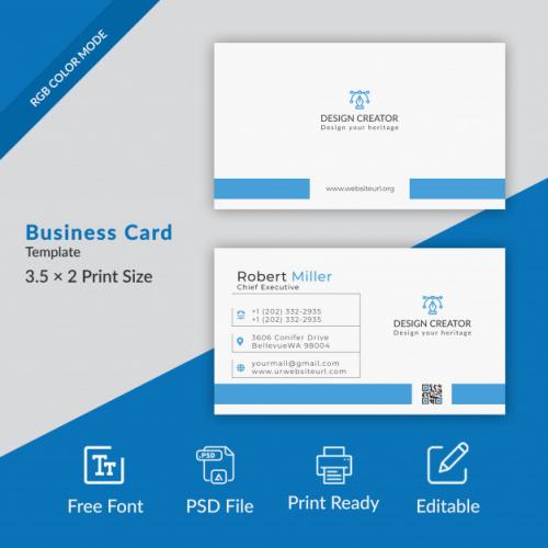 Minimal Business Card Design Premium PSD