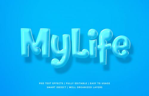 My Life Text Effect Premium PSD