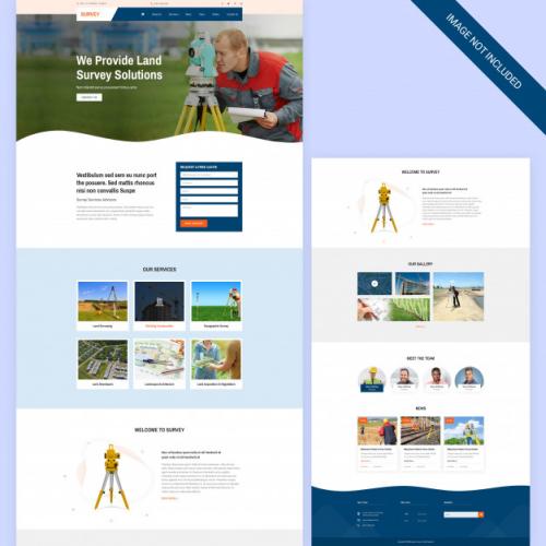 Survey Solutions Webpage Premium PSD