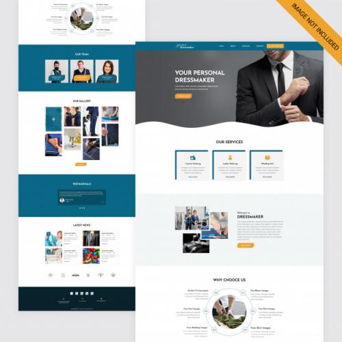 Tailor And Dressmaker Webpage Premium PSD