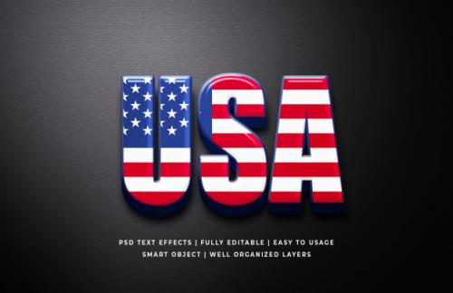 Usa Text Effect Premium PSD