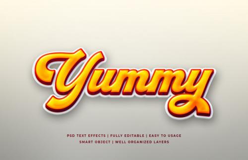 Yummy Text Effect Premium PSD