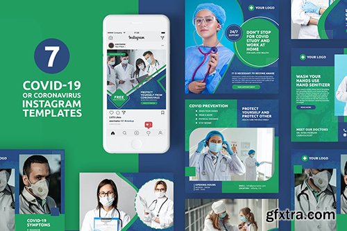 Coronavirus or Covid-19 Instagram Templates