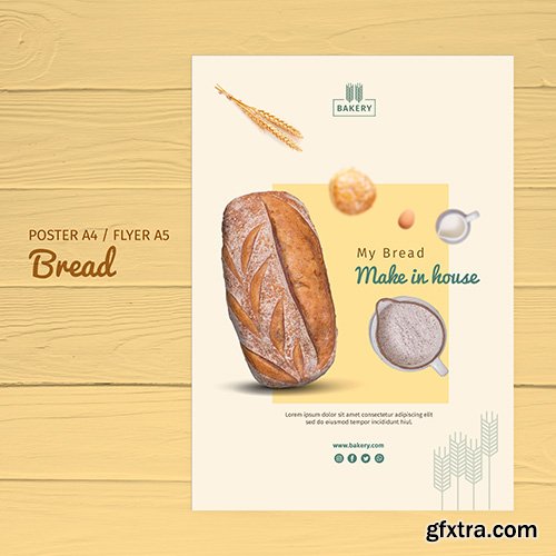 Bakery flyer template design