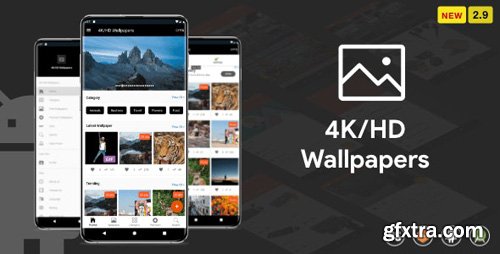 CodeCanyon - 4KHD Wallpaper Android App ( Auto Shuffle + Gif + Live + Admob + Firebase Noti + PHP Backend) v2.9 - 23378221