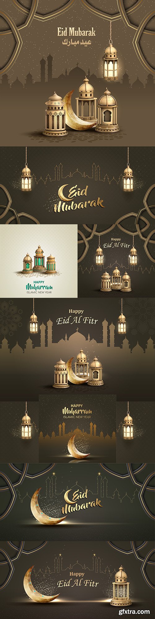 Eid Mubarak pealistic background with candles and mosque 4 
