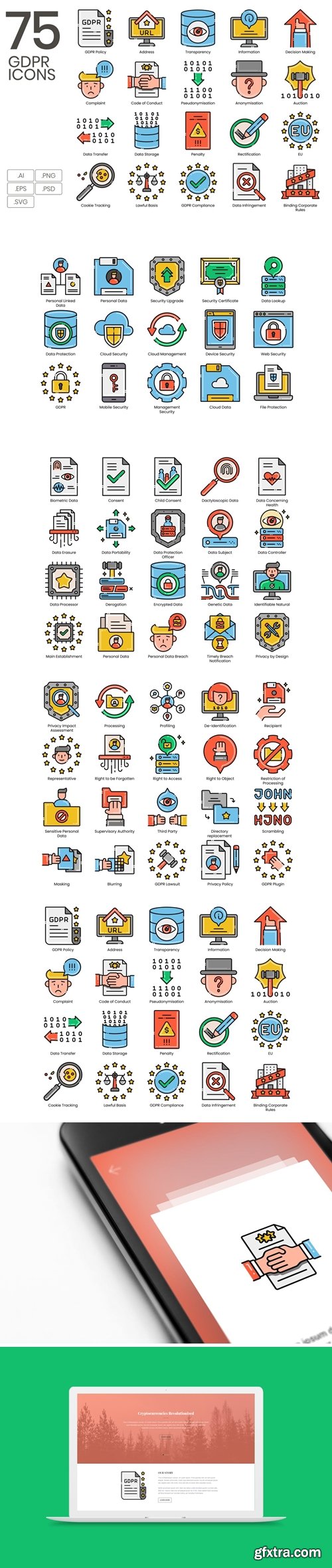 75 GDPR Icons | Aesthetics Series