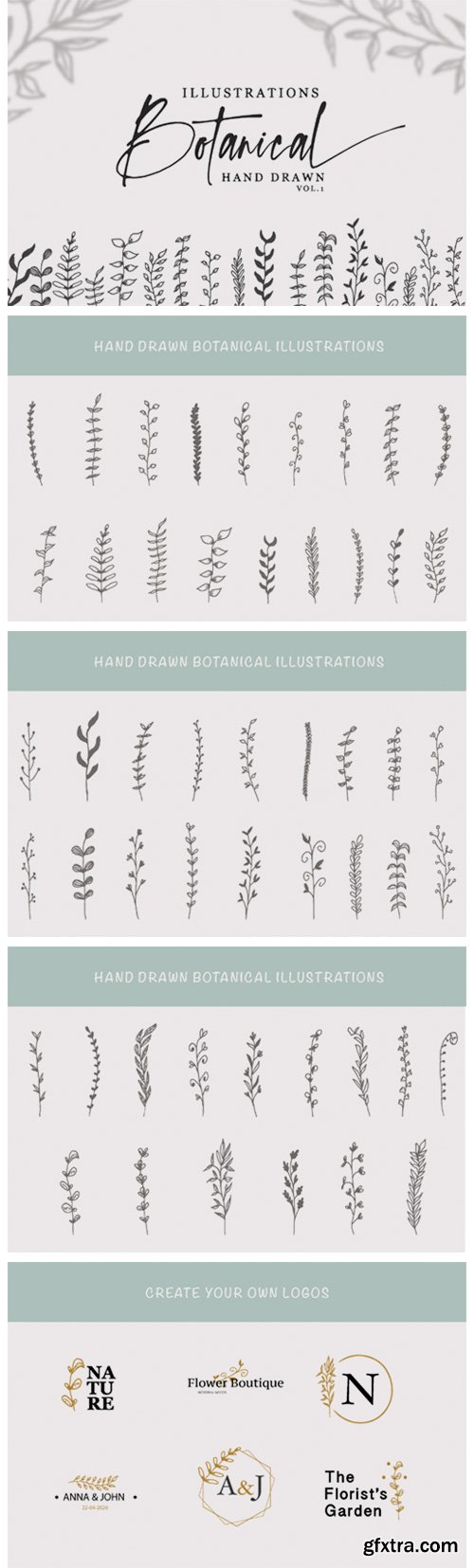 Hand Drawn Botanical Illustrations Vol.1 4076976