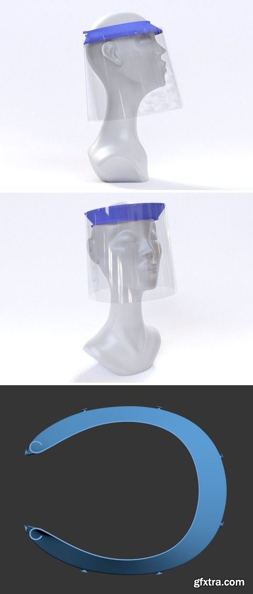 Face Shield for COVID-19 3D print model