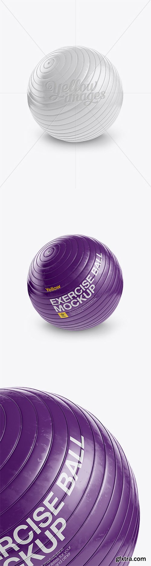 Exercise Ball Mockup - Halfside View 15592