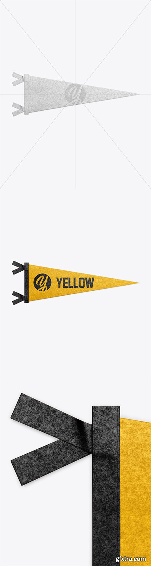 Felt Pennant Mockup - Top View 31854